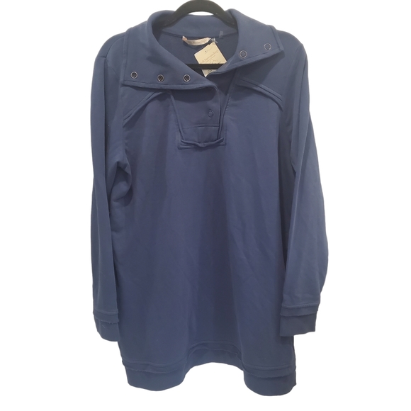 New Soft Surroundings Vintage Wash Blue Pullover Size XL NWT - Picture 1 of 5